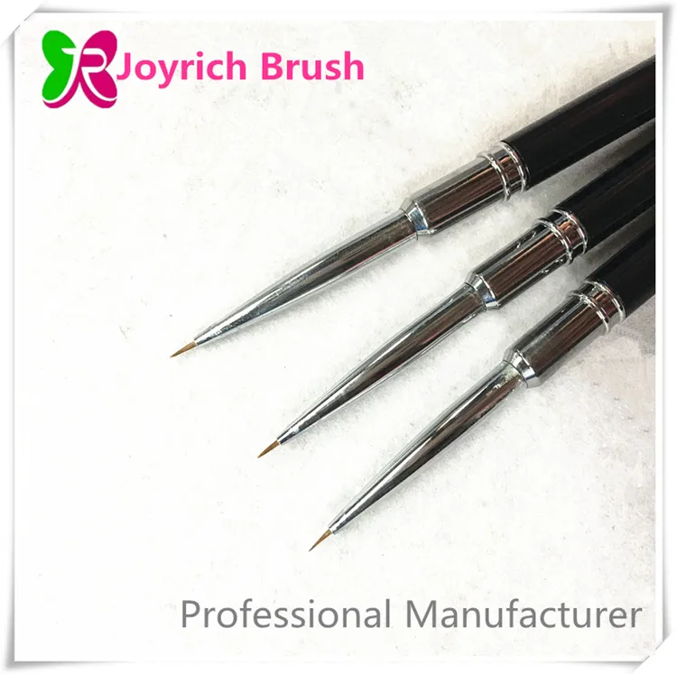 Классическая съемная черная металлическая ручка набор кистей для дизайна ногтей кисть рисования