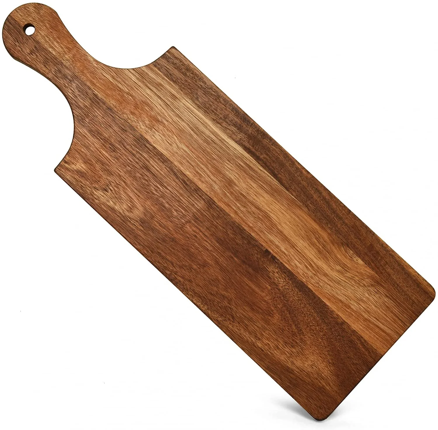 High Quality Natural Professional Acacia Wooden Cheese Cutting Serving Board with Handle