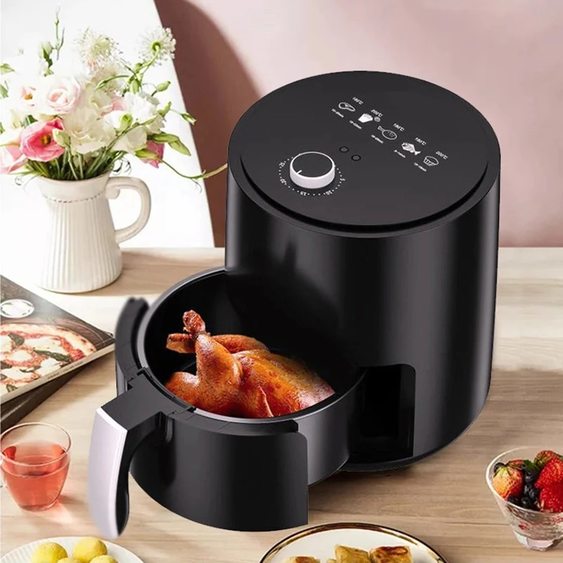 3.2L Preset Adjustable Temperature Air Fryer Nonstick Stainless Steel Cool-Touch Healthy Rapid-Air Frying Air Fryer