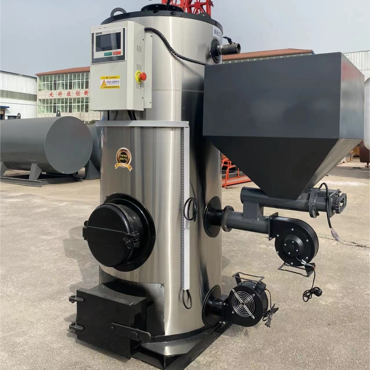 China Vertical Industrial Biomass Pellet Wood Nutshell Fired Steam Boilers for Canning Factory