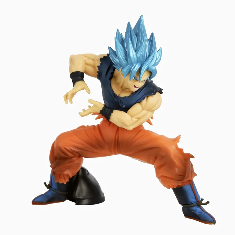 Popular anime 20cm anime DBZ super saiyan blue hair son goku action figure PVC collection model toy for gifts