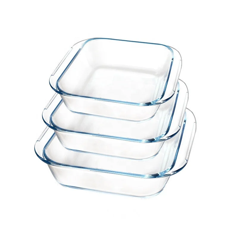 Factory Direct Transparent Heat Resistance Bread Pizza Pan Baking Dish