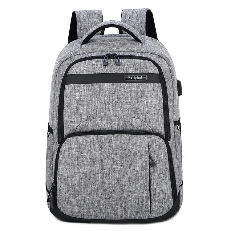 
High Quality Unisex Custom Anti Theft Water Resistant Laptop Backpack College School Bookbag Usb Mochilas 