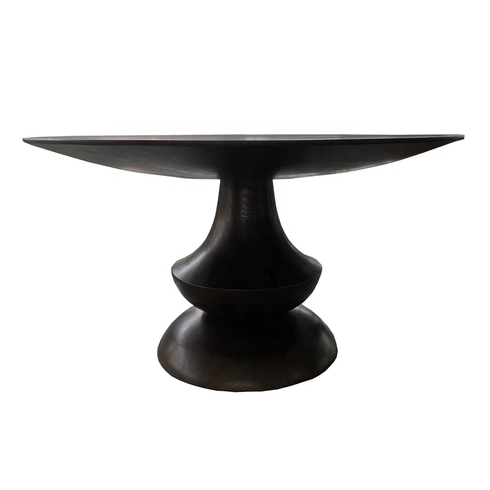 Moontree MDT-1206 столовая мебель черного цвета круглые деревянные обеденные столы из дуба