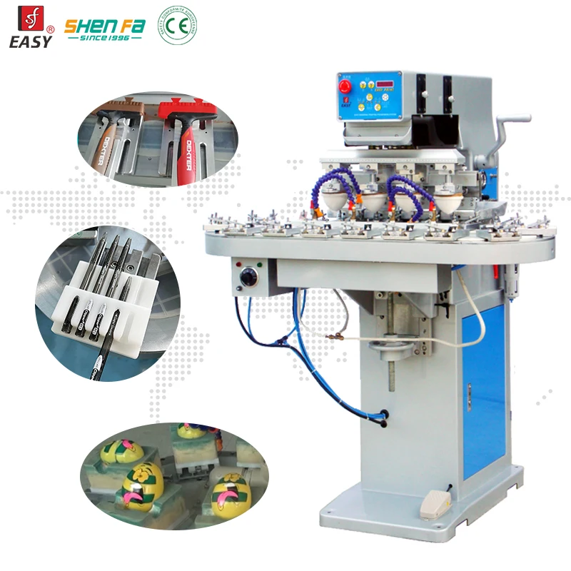 Pad Printing Machine Manufacturer OEM Semi Auto Pen Barrel 4 Color Pad Printer