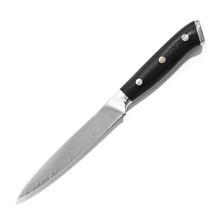 Professional 5 Inch cuchillos damasco Steel Kitchen Utility Knife With G10 Handle
