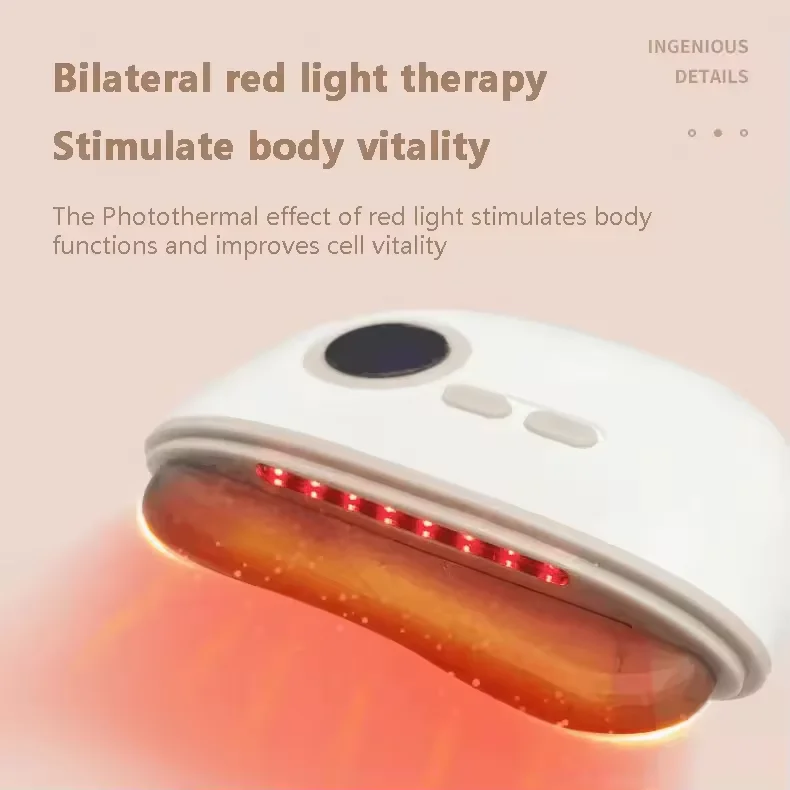New Design Mini Scraping Board Electric Hot Compress Facial Full Body Massager Colored Light Vibration Guasha Scraping Machine