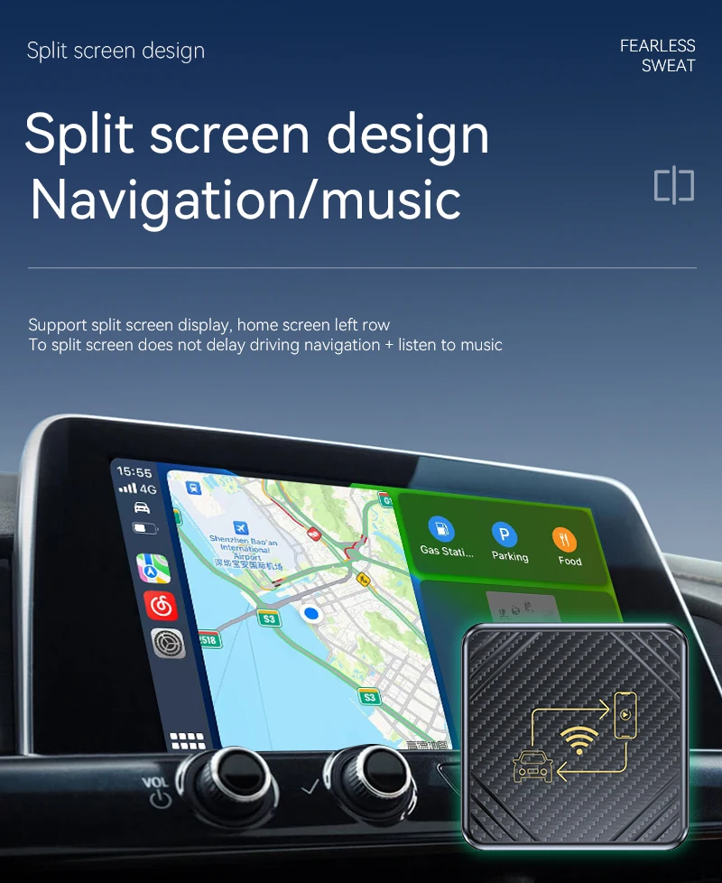 Беспроводной адаптер Amazon Hot CarPlay для завода проводной 2024 обновляемый ключ Plug & Play беспроводного управления