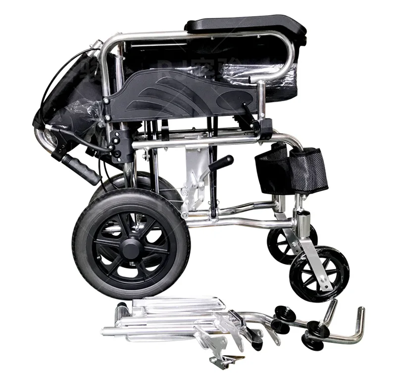 Портативная легкая алюминиевая ручная инвалидная коляска хорошего качества для пожилых людей с ограниченными возможностями