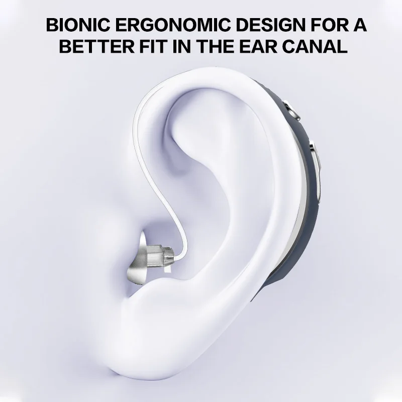 RIC Hearing Aid with Smart charging PIN charging dock BTE Digital Rechargeable Hearing aid