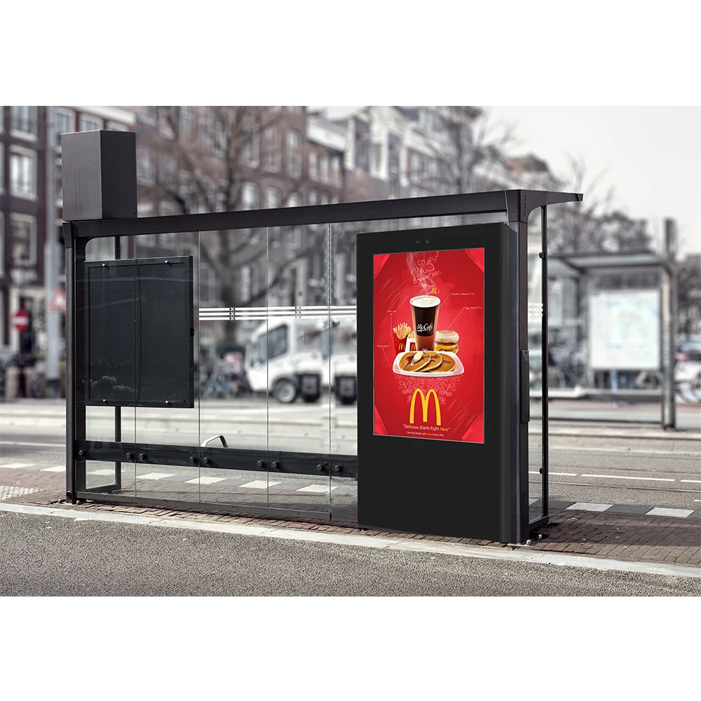  65 дюймов напольные открытый digital signage Водонепроницаемость Пыленепроницаемость контроль высокой яркости игрок объявления видны под прямыми солнечными