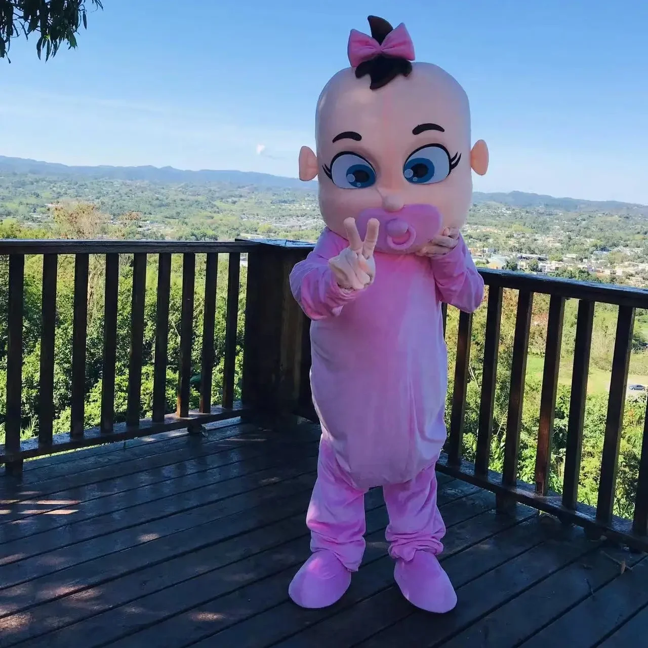 Popular Animal Cartoon TV Mascot Animal Baby Boy And Baby Girl Mascot Costume For Party