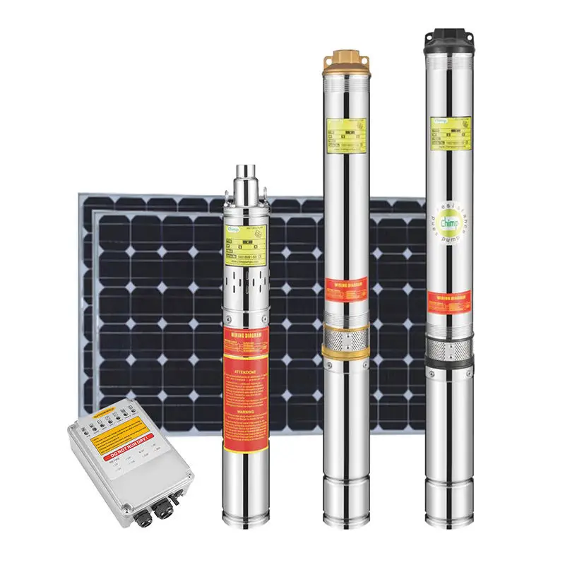 CHIMP Pompe Submersible Solaire Submersible Solar Power Deep Well Water Pump For Agriculture Irrigation