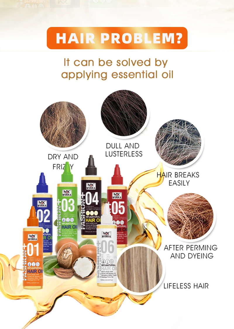 Factory Price Custom Own Brand Organic Anti Hair Loss Best Private Label Natural OEM Argan Oil Hair Essential Oil