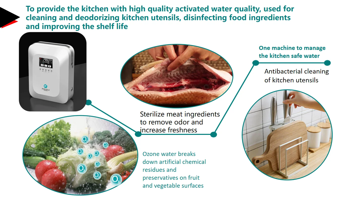 Electrolytic ozone water machine Ozone Water Generator  Ozone Cleaner Household