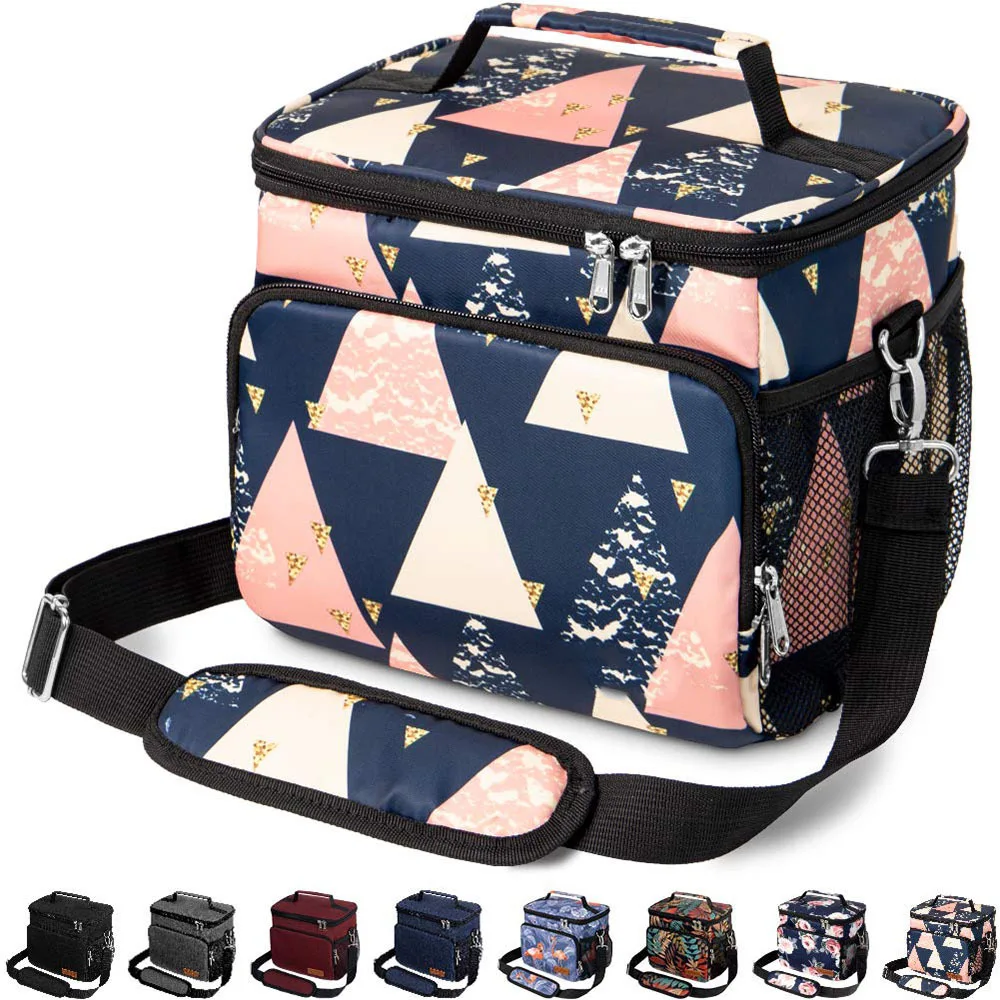 New arrival Eco-friendly shopping bag insulated food cooler bag customized durable cotton tote canvas lunch thermal cooler bag