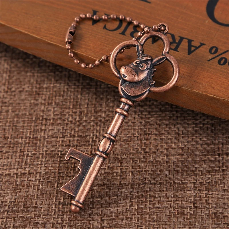 Copper Silver Hippo River Horse Shaped Keying Keychain Vintage Bottle Opener