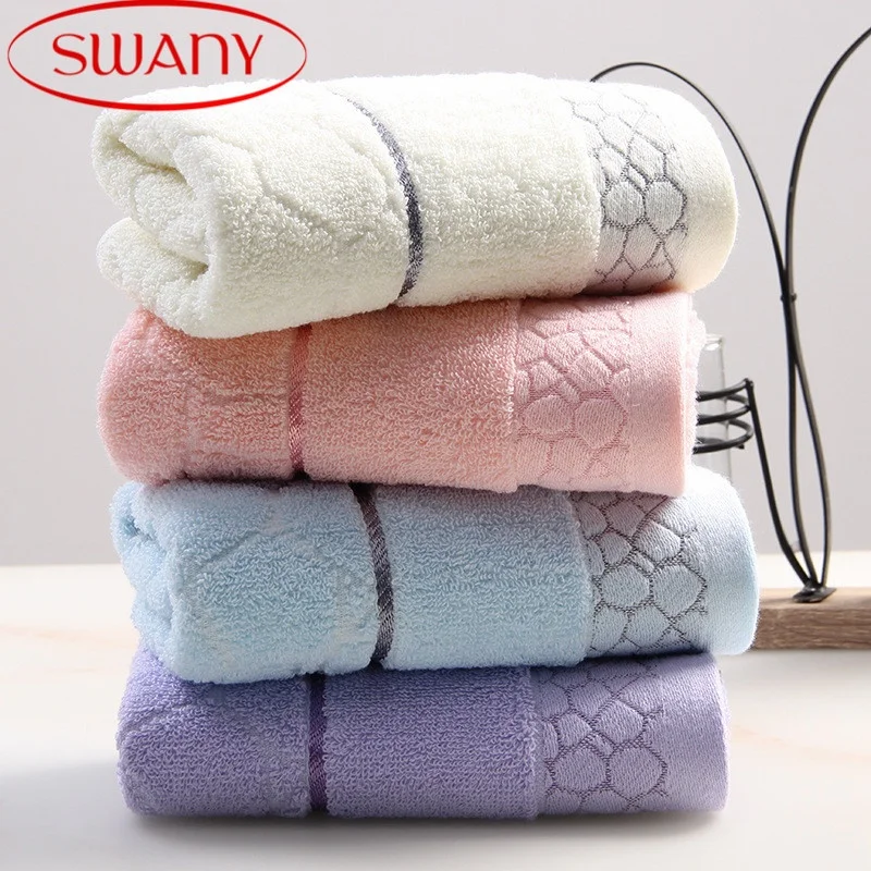 
Factory direct sale 100% cotton thickened adult face wash household plain jacquard face towel 