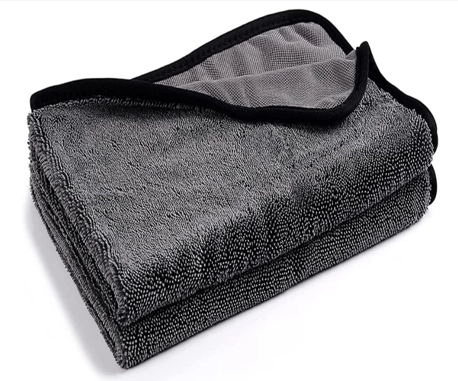 High quality 650gsm car wash towel twisted loop microfiber car drying towel micro fiber cleaning towel for car