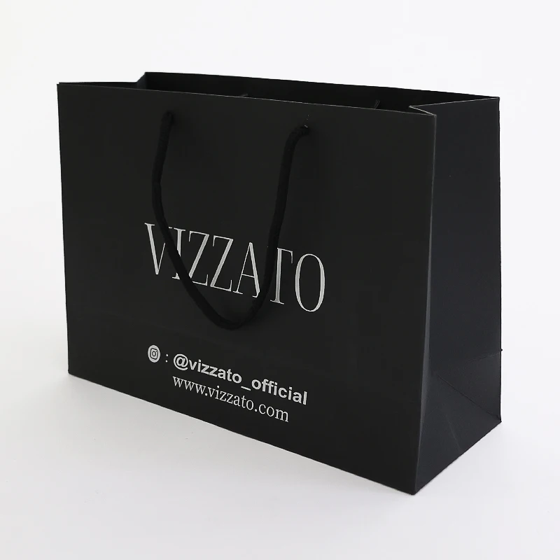 Matte Black Gift Bags, Premium Gift Bags with Handles for All Occasions