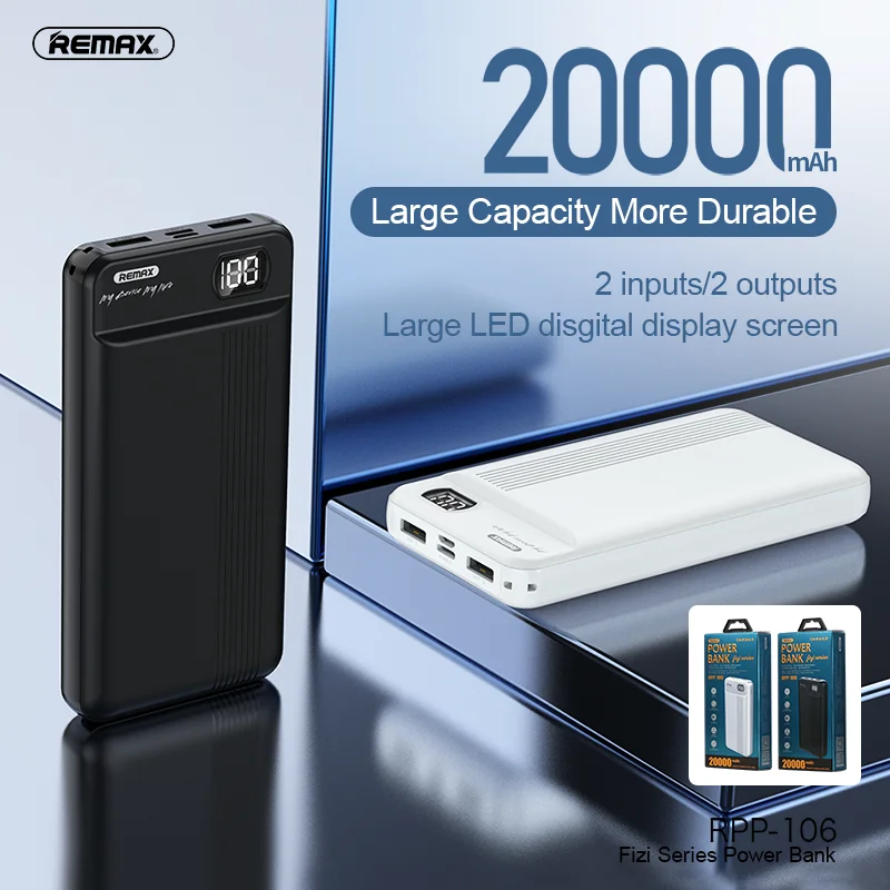 Remax Join Us 2021 новейший дизайн высокая емкость портативный USB внешний аккумулятор 20000 мАч для