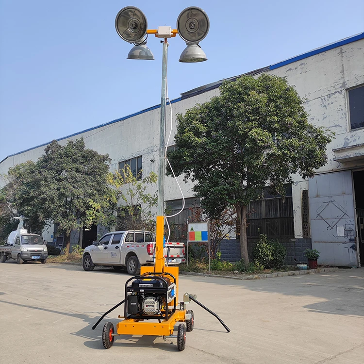 XCMG Official 5m Hand Push Lifting Telescopic Mobile Halogen Lamp Light Tower for Construction Site and Mining