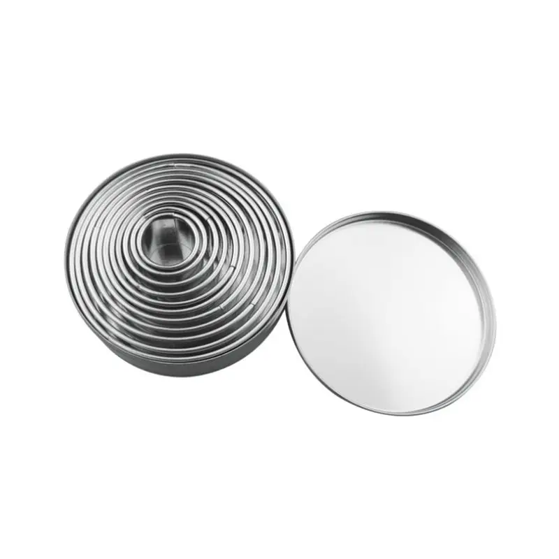 Lixsun Stainless Steel 11pcs Food Grade Round Shape Fruit Vegetable Cutter and Cookie Cutters Set Material