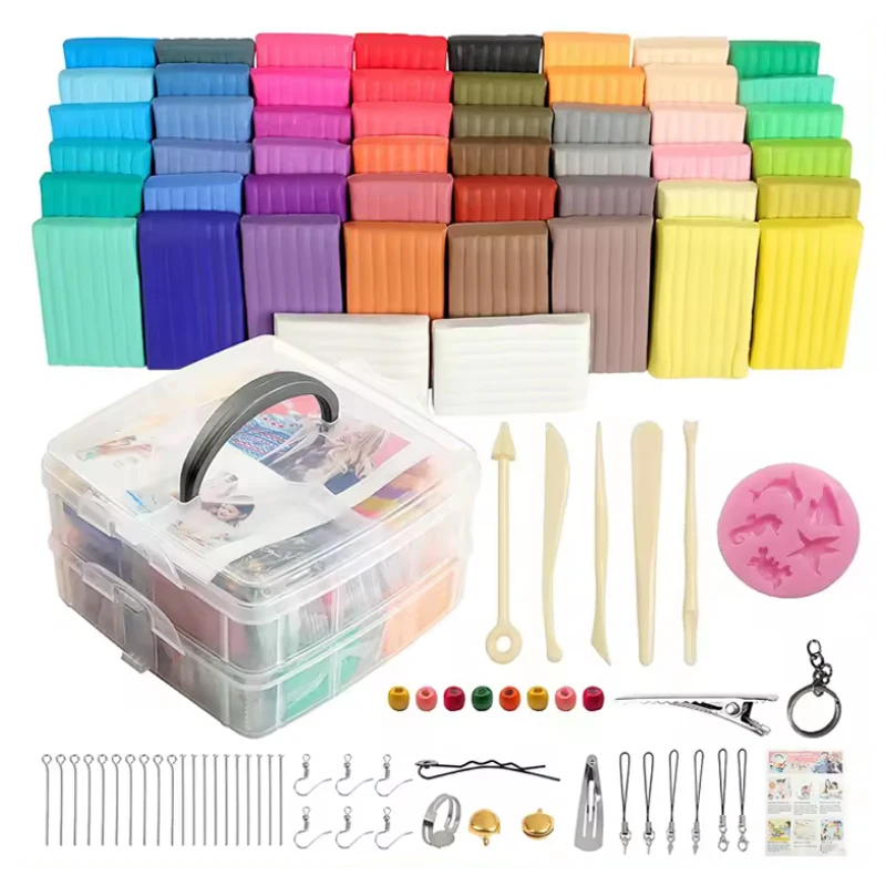 Wholesale 60g 36 colors Kind of Colorful non-toxic handmade diy soft modeling polymer clay Oven bake for kids air dry clay