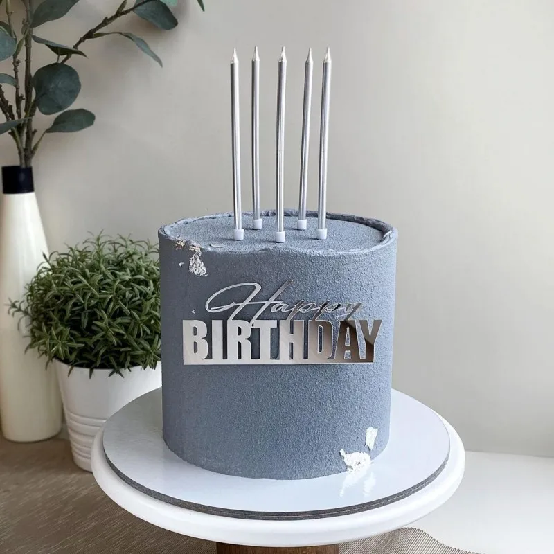 Happy birthday cake side acrylic decorating acrylic butterfly Cake Decoration Cake Topper Suppliers