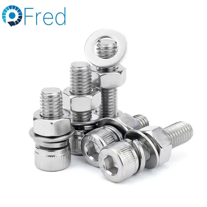 DIN912 Stainless Steel 304 316 Hexagon Socket Cap Screws with Full Thread Button Head for Easy Installation