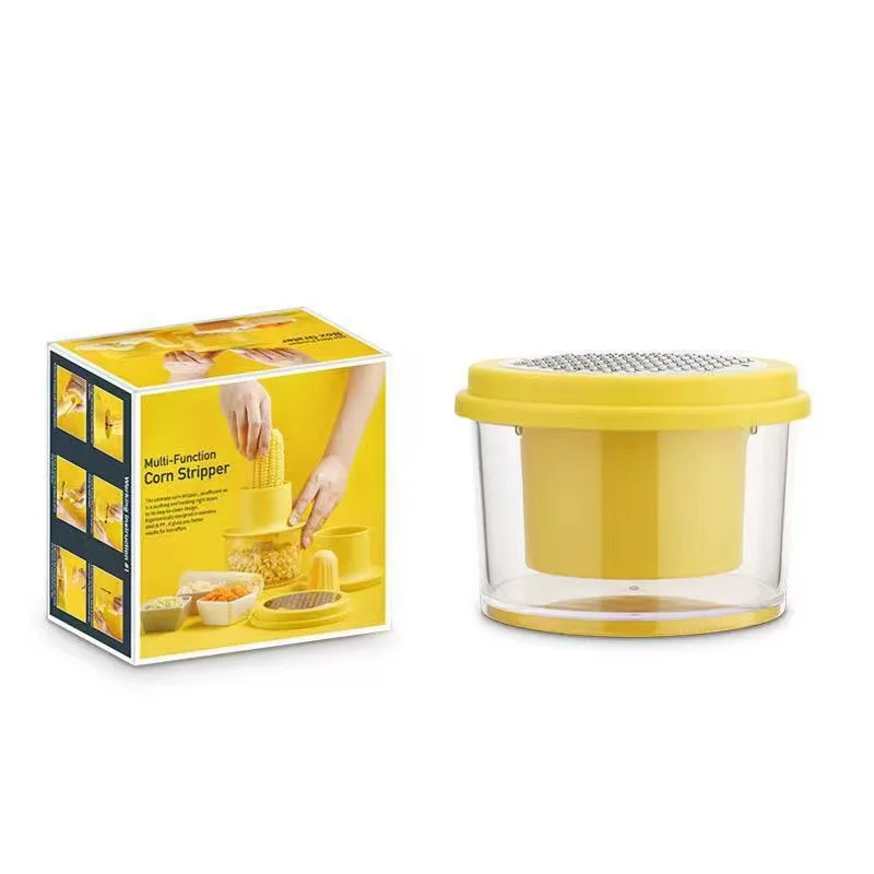 New creative kitchen tools 4 in 1 corn and garlic peeler grinder thresher stainless steel corn peeler multifunction corn cutter