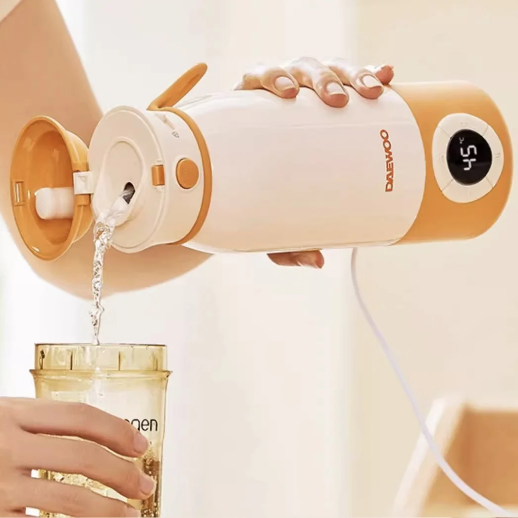 Water travel bottle soft touch with temperature thermos Electric coffee milk mug warmer