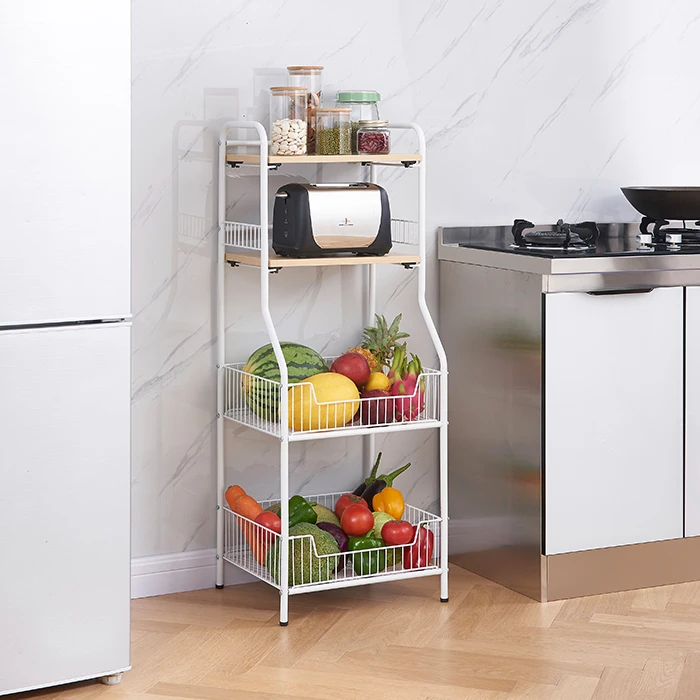 Wholesale Metal 3 Tier Bookcase Bookshelf Book Rack Storage Shelves Kitchen Shelving Bookcase Bookshelf