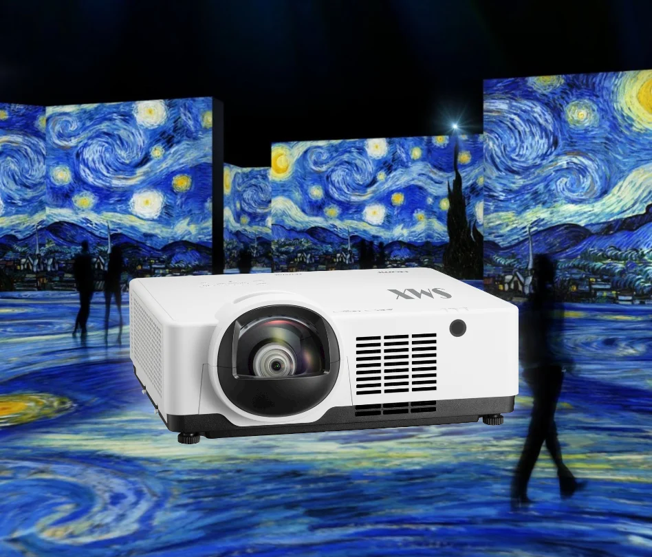 Голограммный проектор 3D-проекционный 6000 люмен 3 ЖК-дисплей лазерный с коротким метанием захватывающий зал выставочный арт дизайн