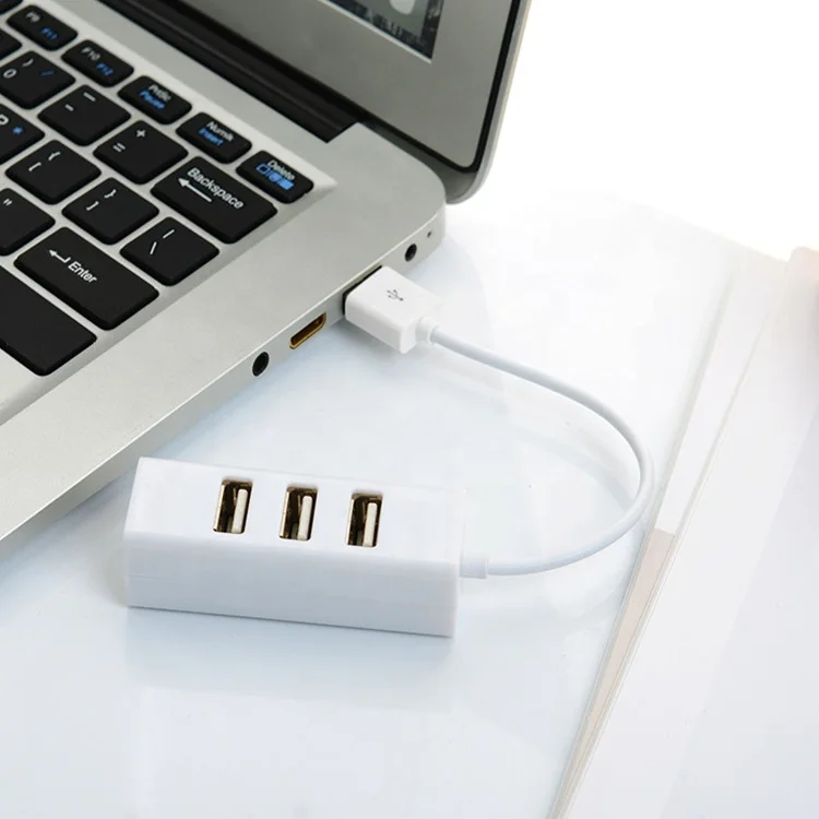 Mini Splitter USB 2.0 HUB Adapter Extender  4 Ports for PC Laptop Macbook  High Speed U Disk Reader