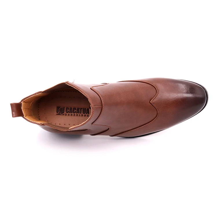 British Style Business WING TIP Chelsea Boots man dress shoes