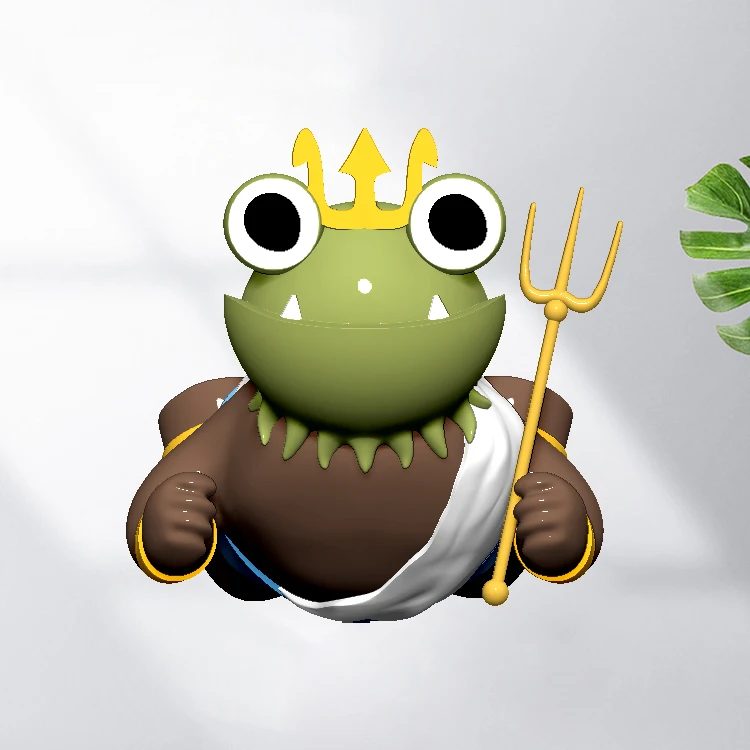 Outdoor Cartoon Frog Sculpture Fiberglass Simulation Animal Frog Figurine Garden Landscape Decoration