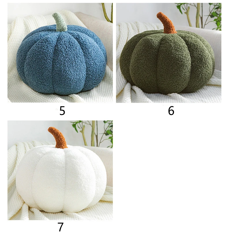 Super Soft Sherpa Decorative Cute 3D Shaped Cushion Teddy Fleece Pumpkin Throw Pillows Halloween pillows