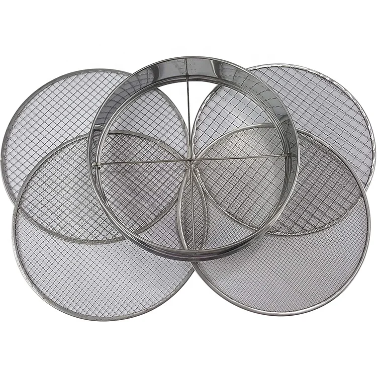 4 Interchangeable Mesh Sizes 3, 6, 9, 12mm Stainless Steel Sieve Mesh