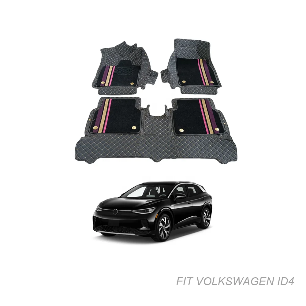Manufacturers Sell Car Non-Slip Mat Pvc Leather Car Floor Mats Fit Volkswagen ID4 2020 2021 2022 2023