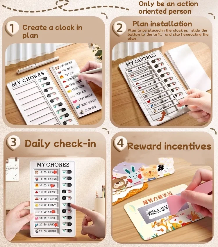 Vision Board Kit With Cards And Planner Checklist To Do List DIY Message Memo Checklist Chore Chart for Adults Planning Boards