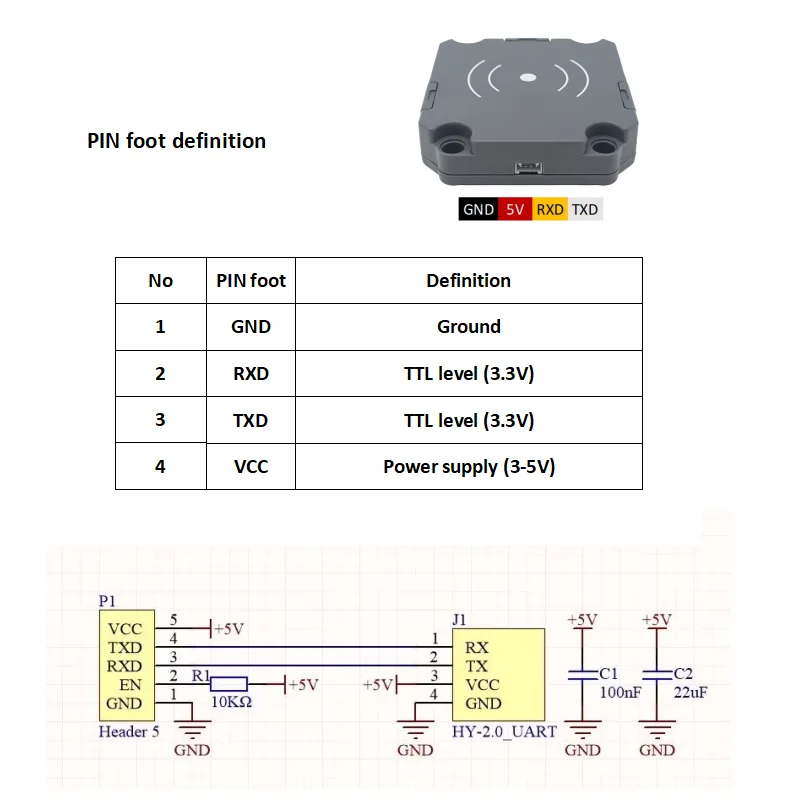 ISO 18000 6C 0-3 м диапазон UHF Writer встроенный маленький RFID Raspberry Pi USB TTL Arduino Reader