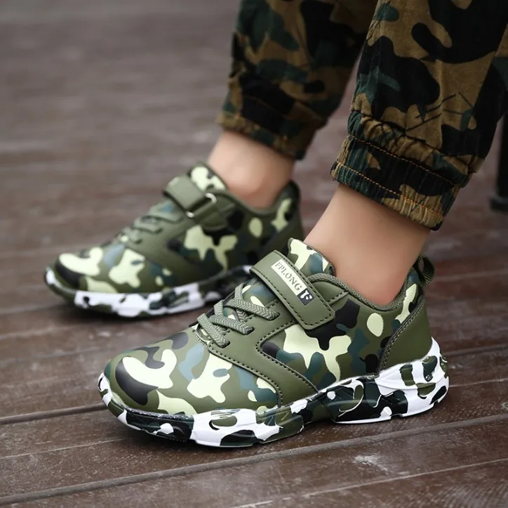  Winter Warm Leather Outdoor Kids Sports Footwear Camouflage Shoe Boys Gender Sneakers Children Casual