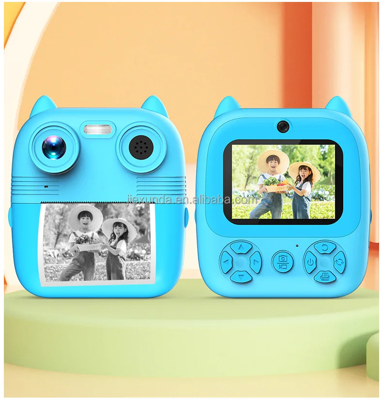 Portable Instant Printing Camera Rechargeable Digital Print Children Photo Video Camera ABS-681 Print Kids Camera