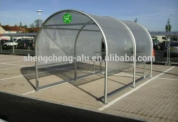 Outdoor Curved Round Metal Shopping Trolley Shelters and Garage