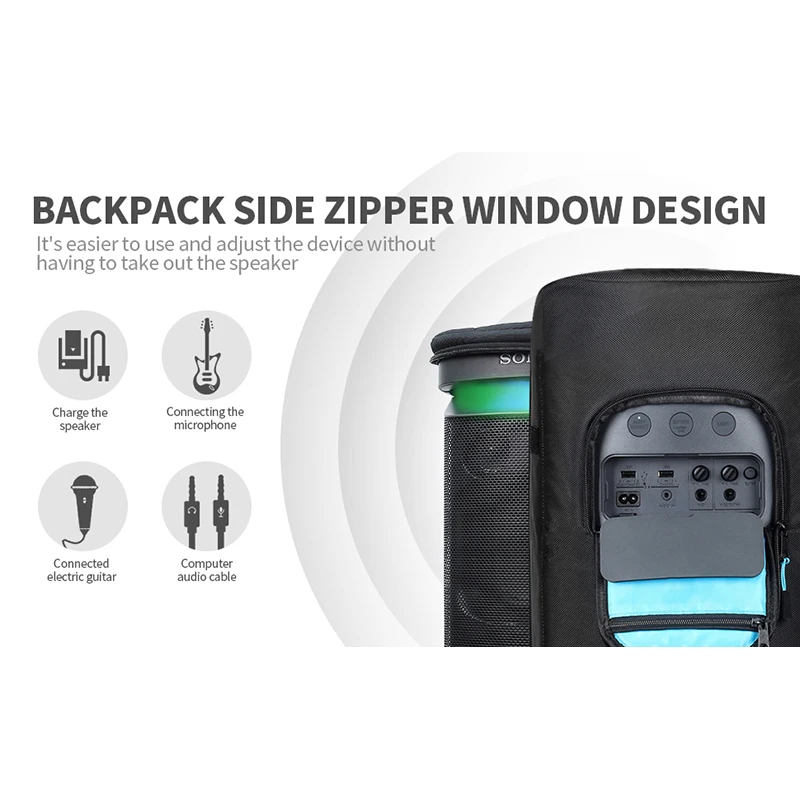 Portable Travel Storage Speaker Backpack for Sony X-Series SRS-XP500 SRS-XP700 Bluetooth Party Speaker