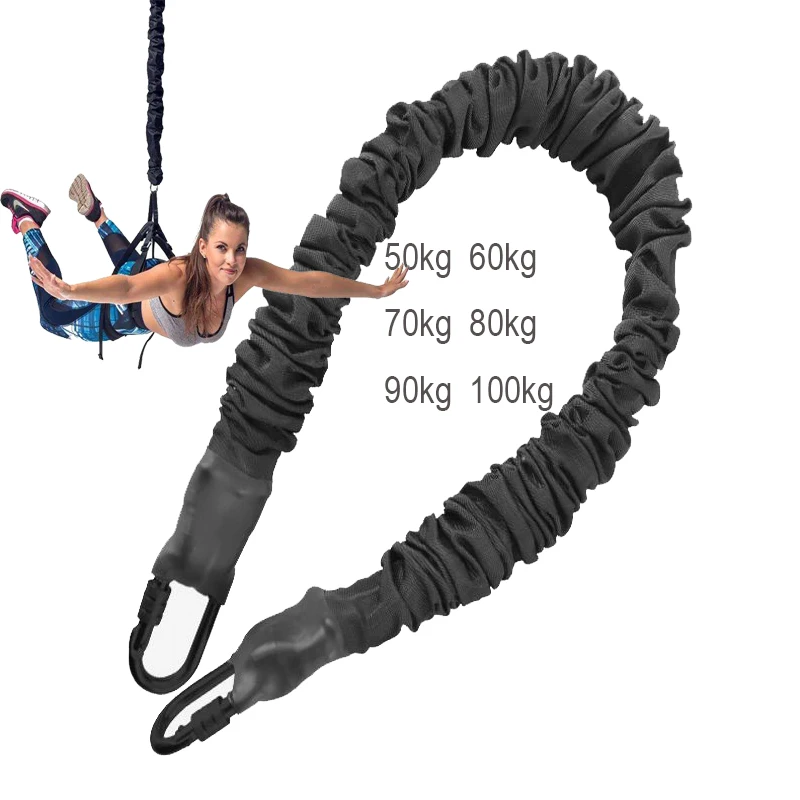 60kg/80kg/110kg Bungee Dance Fitness Equipment Cord Elastic Sling Trainer Pull Aerial New Yoga Pilates Rope