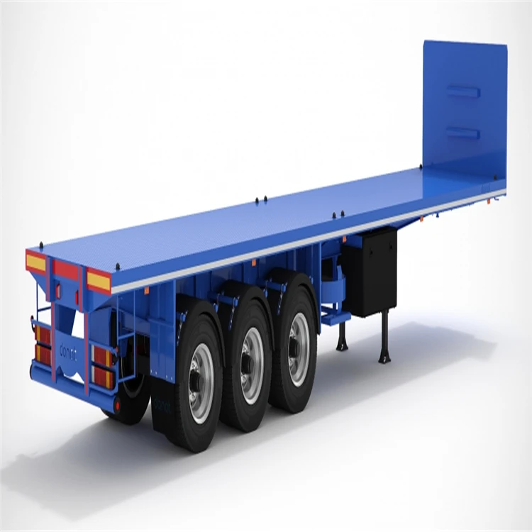 3 axle 40ft flatbed container semi trailer with 11r 22.5 tire for sale Africa