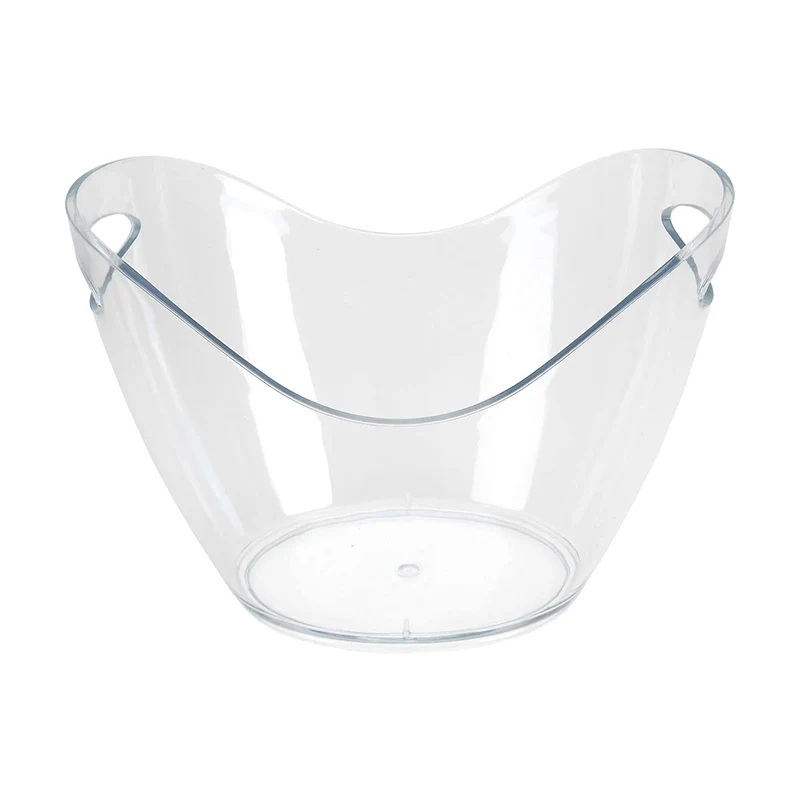 Spot transparent ingot plastic small ingot champagne bucket 4 L double layer ice bucket foreign wine ice grain bucket
