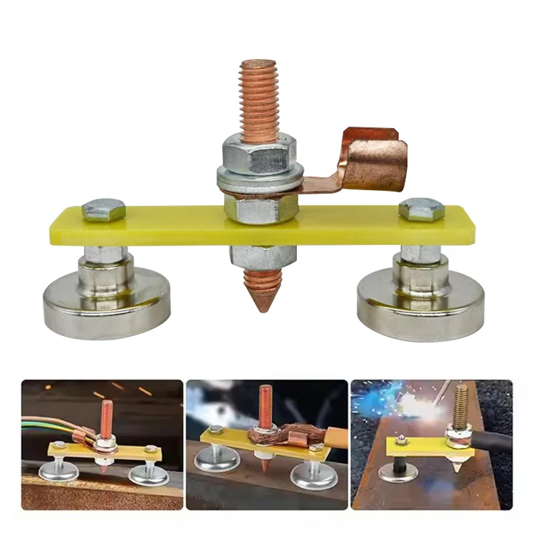 Double/Single Headed Magnetic Welding Ground Clamp Fixed For Electric Welder Magnet Head Welding Clamps Holder